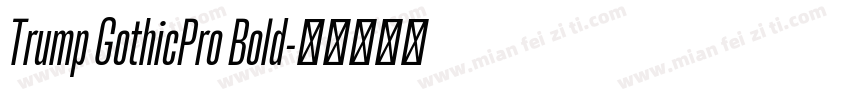Trump GothicPro Bold字体转换